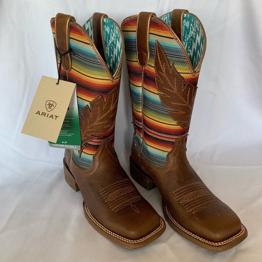Ariat Feather Autumn Tan Serape Print Boots